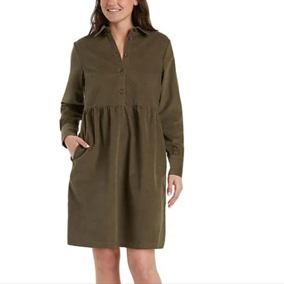 Nine West Easy Fit 100%‎ Cotton Soft Denim Dress with Pockets Size Small - Picture 1 of 8